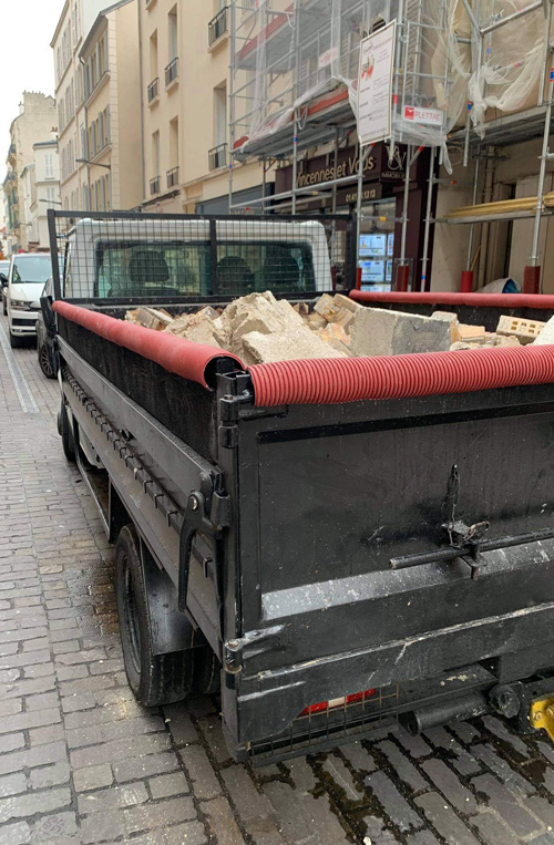 Debarrasser gravats avec camion-benne - Paris