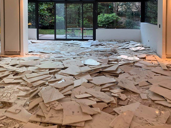 Demolition carrelage - appart parisien