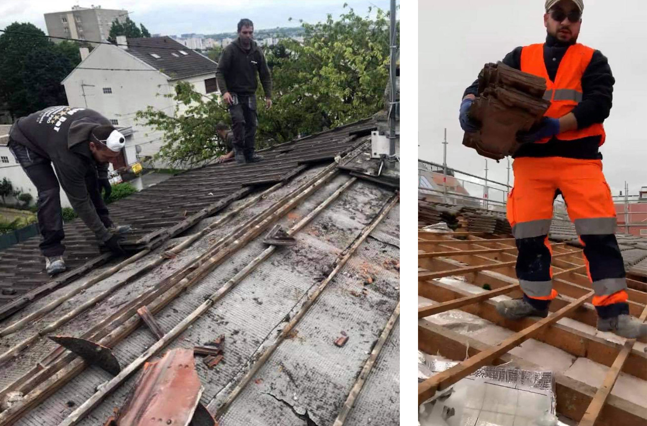 Demolition et dêpose de toiture par Deni Bat